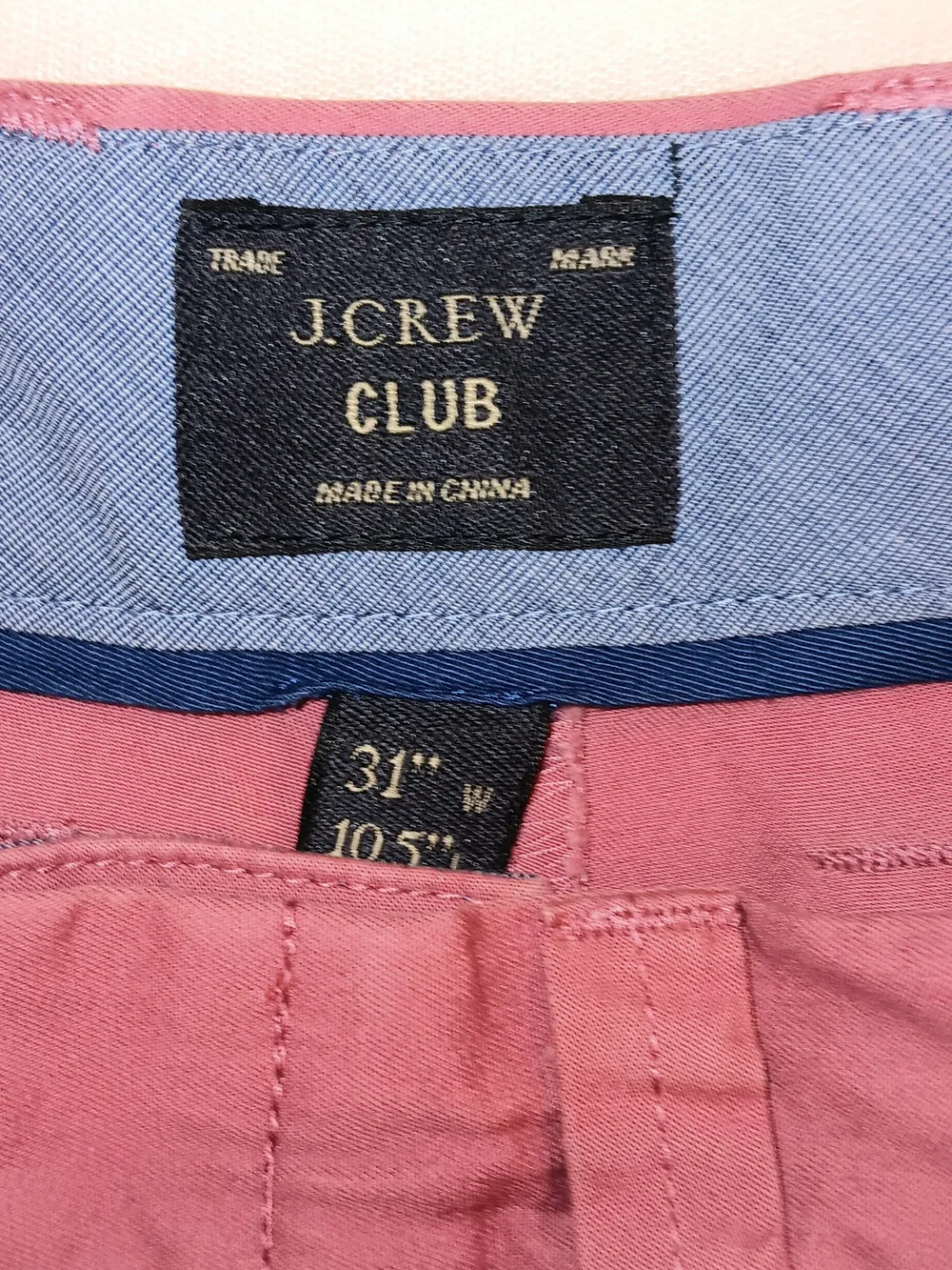 J. Crew Men's Flat Front Chino Shorts in Rose